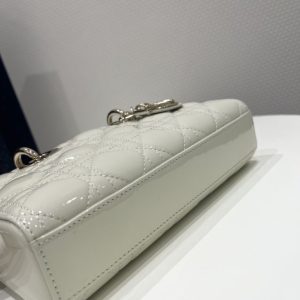 Replica Dior Lady D-Joy Bag White Patent 7 Replica Dior Lady D-Joy Bag White Patent - high-quality designer bag clone