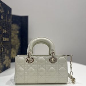 Replica Dior Lady D-Joy Bag White Patent 8 Replica Dior Lady D-Joy Bag White Patent - near-authentic luxury replica handbag