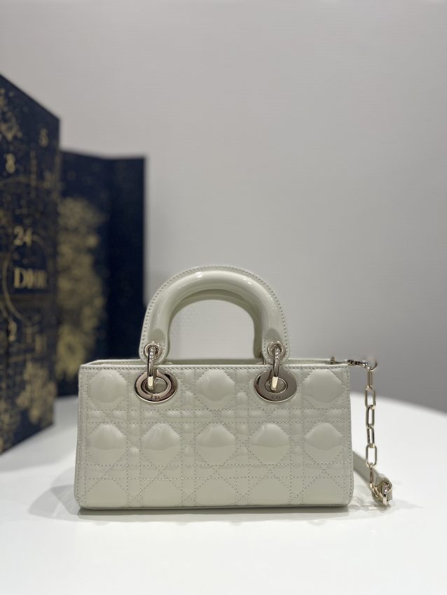 Replica Dior Lady D-Joy Bag White Patent 8 Replica Dior Lady D-Joy Bag White Patent - near-authentic luxury replica handbag