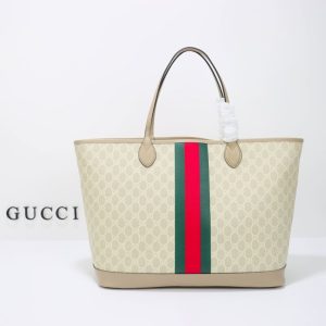 Replica Gucci GG Large Tote Bag Beige 10 Replica Gucci GG Large Tote Bag Beige - premium 1:1 fake handbag model