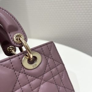 Replica Dior Lady D-Joy Mini Bag Dark Purple 6 Replica Dior Lady D-Joy Mini Bag Dark Purple - premium 1:1 fake handbag model