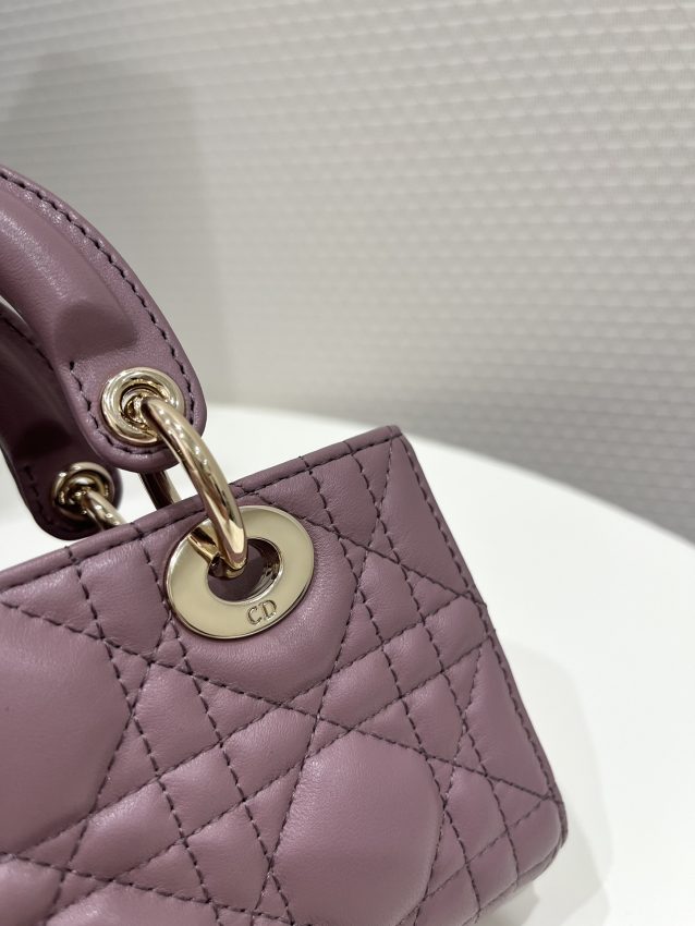 Replica Dior Lady D-Joy Mini Bag Dark Purple 6 Replica Dior Lady D-Joy Mini Bag Dark Purple - premium 1:1 fake handbag model