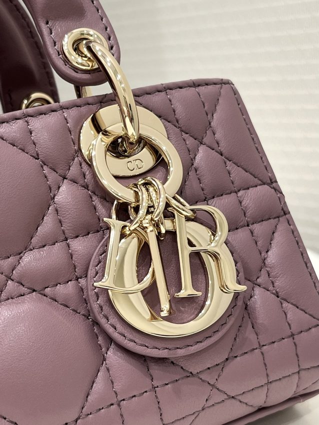 Replica Dior Lady D-Joy Mini Bag Dark Purple 7 Replica Dior Lady D-Joy Mini Bag Dark Purple - 1:1 designer replica handbag