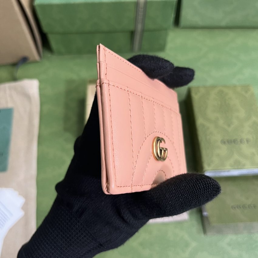 Replica Gucci Marmont Card Holder Pink 4 Replica Gucci Marmont Card Holder Pink - premium-grade designer purse dupe
