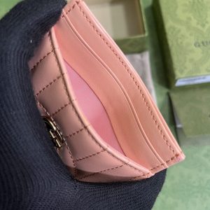 Replica Gucci Marmont Card Holder Pink 5 Replica Gucci Marmont Card Holder Pink - realistic designer-inspired fake bag