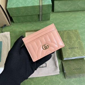 Replica Gucci Marmont Card Holder Pink 1 Replica Gucci Marmont Card Holder Pink - authentic-look luxury purse replica