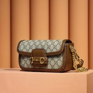 Replica Gucci 𝐇𝐨𝐫𝐬𝐞𝐛𝐢𝐭 𝟏𝟗𝟓𝟓 Baguette Bag - premium-grade designer purse dupe