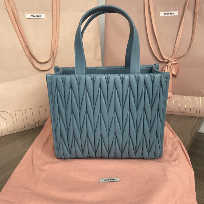 Replica Miu Miu Matelassé Tote Blue 9 Replica Miu Miu Matelassé Tote Blue - near-authentic luxury replica handbag
