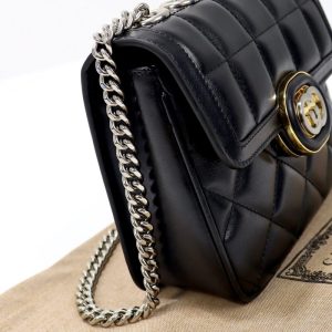 Replica Gucci Gucci Deco Double G Black 5 Replica Gucci Gucci Deco Double G Black - best quality luxury bag dupe