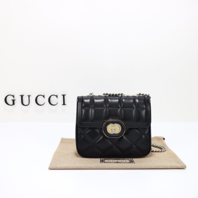 Replica Gucci Gucci Deco Double G Black 1 Replica Gucci Gucci Deco Double G Black - premium 1:1 fake handbag model