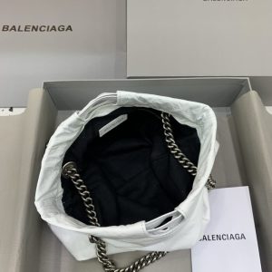 Replica Balenciaga Crush Small Tote White 6 Replica Balenciaga Crush Small Tote White - premium 1:1 fake handbag model