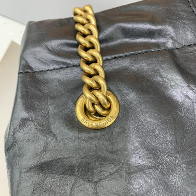 Replica Balenciaga Crush Small Tote Black - premium 1:1 fake handbag model