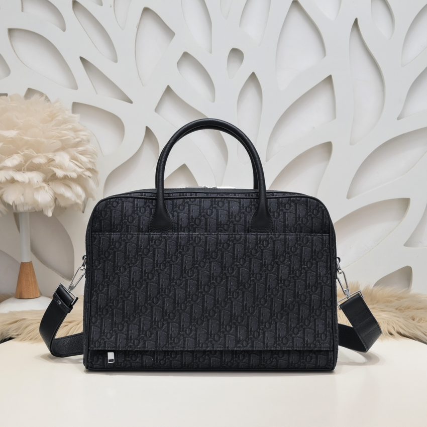 Replica Dior Oblique Briefcase Black 2 Replica Dior Oblique Briefcase Black - best quality luxury bag dupe