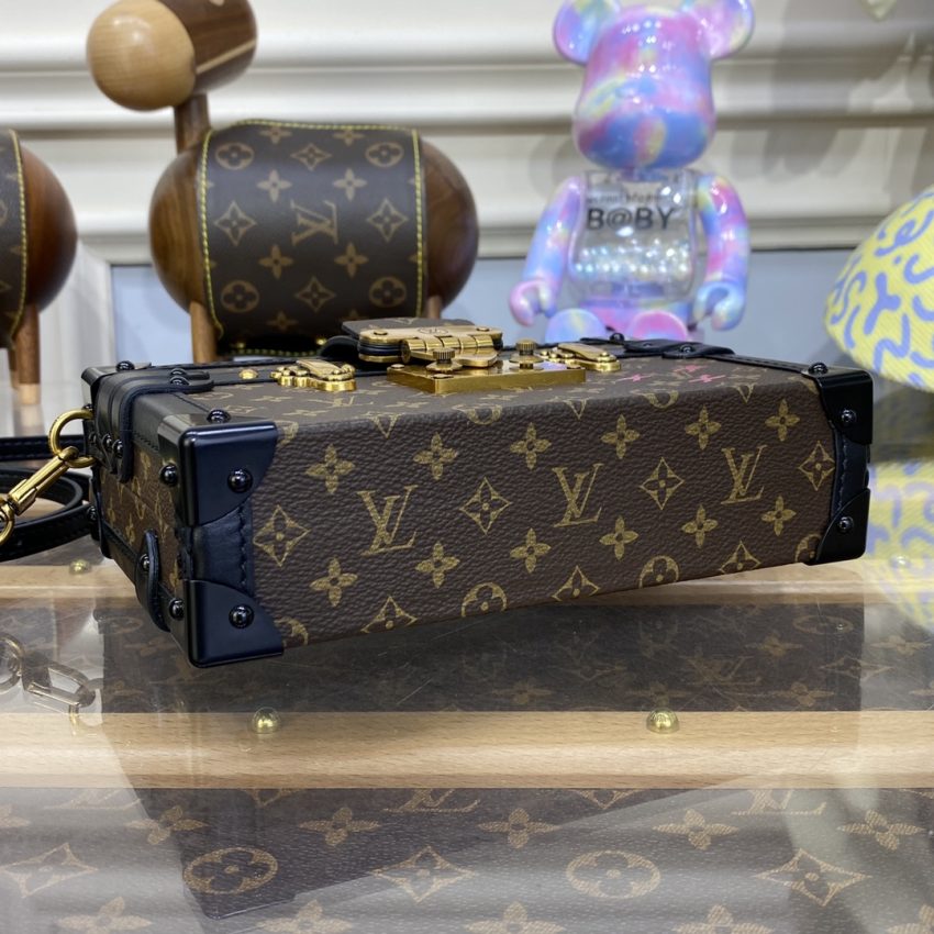 Replica Louis Vuitton Petite Malle Dark Brown 5 Replica Louis Vuitton Petite Malle Dark Brown - premium 1:1 fake handbag model