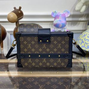 Replica Louis Vuitton Petite Malle Dark Brown 2 Replica Louis Vuitton Petite Malle Dark Brown - top-tier luxury replica shoulder bag