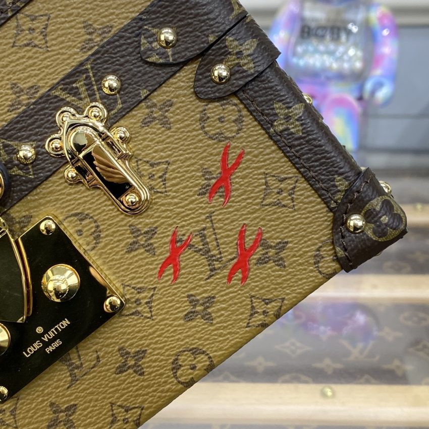Replica Louis Vuitton Petite Malle Brown 4 Replica Louis Vuitton Petite Malle Brown - authentic-look luxury purse replica