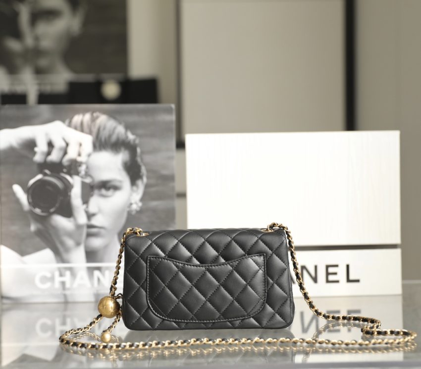 Replica CHANEL CF 17cm Golden Ball Black 5 Replica CHANEL CF 17cm Golden Ball Black - high-accuracy replica luxury purse
