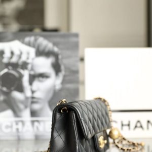Replica CHANEL CF 17cm Golden Ball Black 7 Replica CHANEL CF 17cm Golden Ball Black - authentic-look luxury purse replica