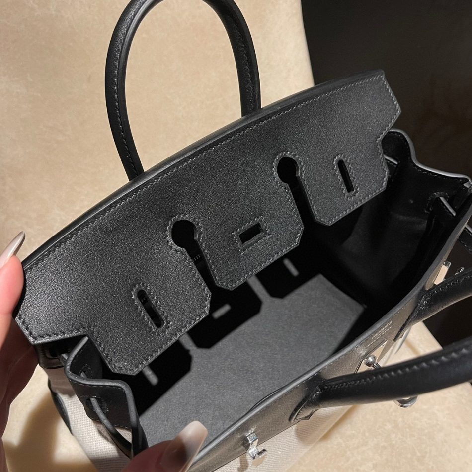 Replica Hermes Birkin Swift Black Silver 3 Replica Hermes Birkin Swift Black Silver - authentic-look luxury purse replica
