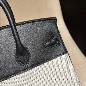 Replica Hermes Birkin Swift Black Silver 2 Replica Hermes Birkin Swift Black Silver - high-end fake designer purse