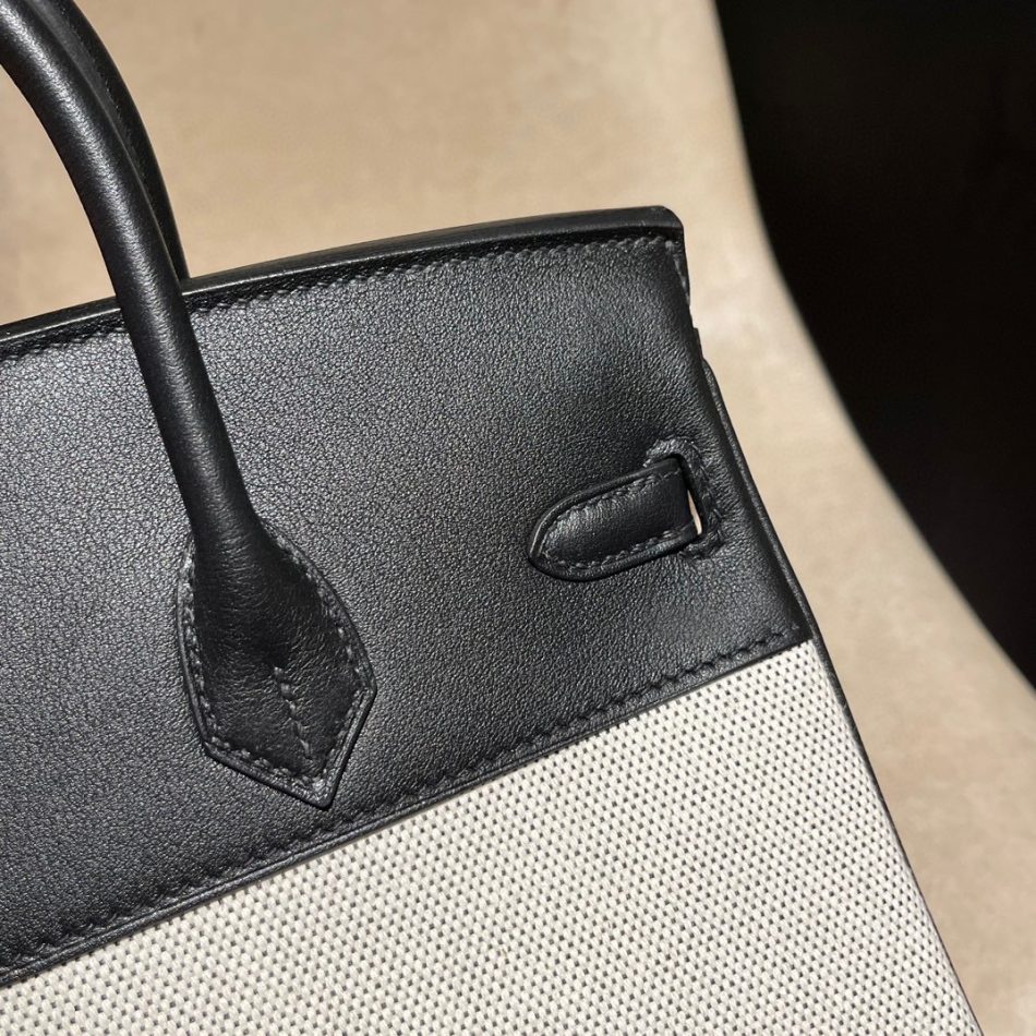 Replica Hermes Birkin Swift Black Silver 2 Replica Hermes Birkin Swift Black Silver - high-end fake designer purse
