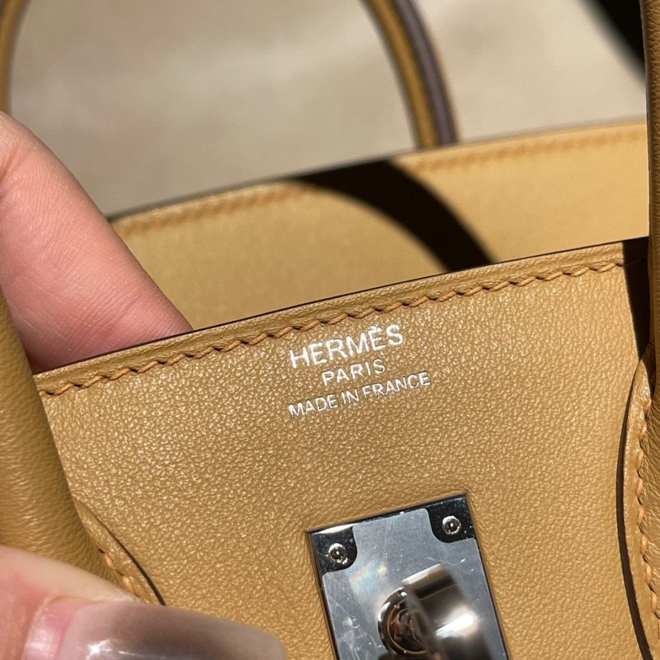 Replica Hermes Birkin Swift Marsala Brown Silver - 1:1 designer replica handbag