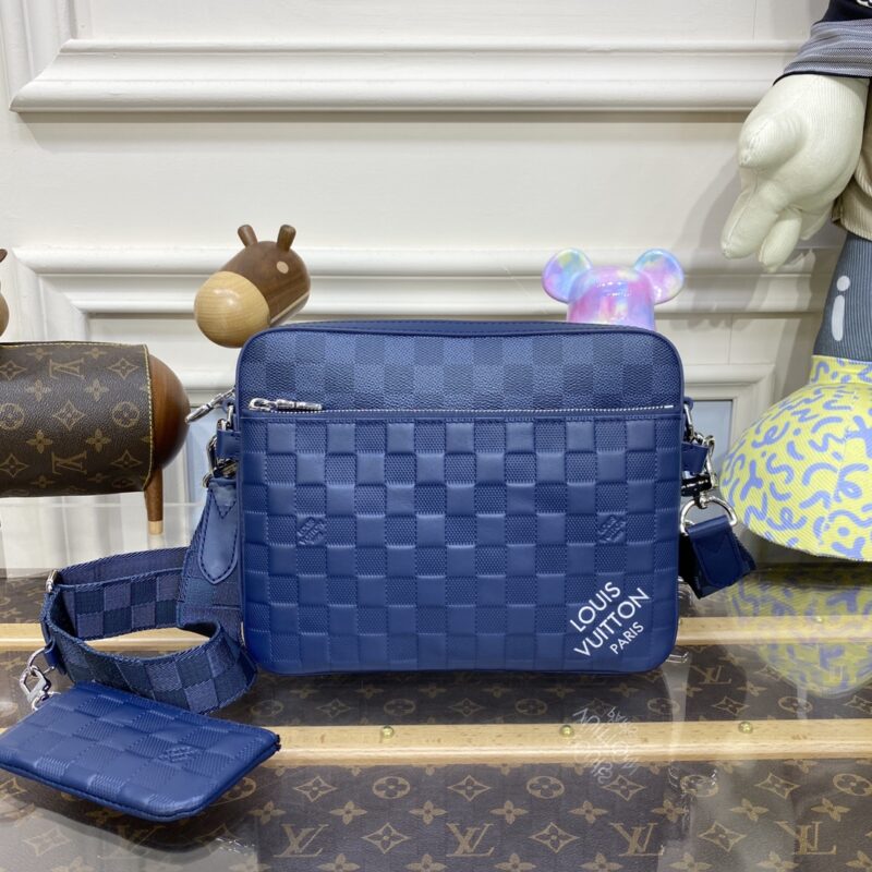 Replica Louis Vuitton Trio Messenger Blue Grid 1 Replica Louis Vuitton Trio Messenger Blue Grid - elite superclone designer purse