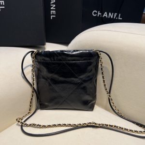 Replica CHANEL 23s Mini Garbage Bag Black 2 Replica CHANEL 23s Mini Garbage Bag Black - 1:1 designer replica handbag