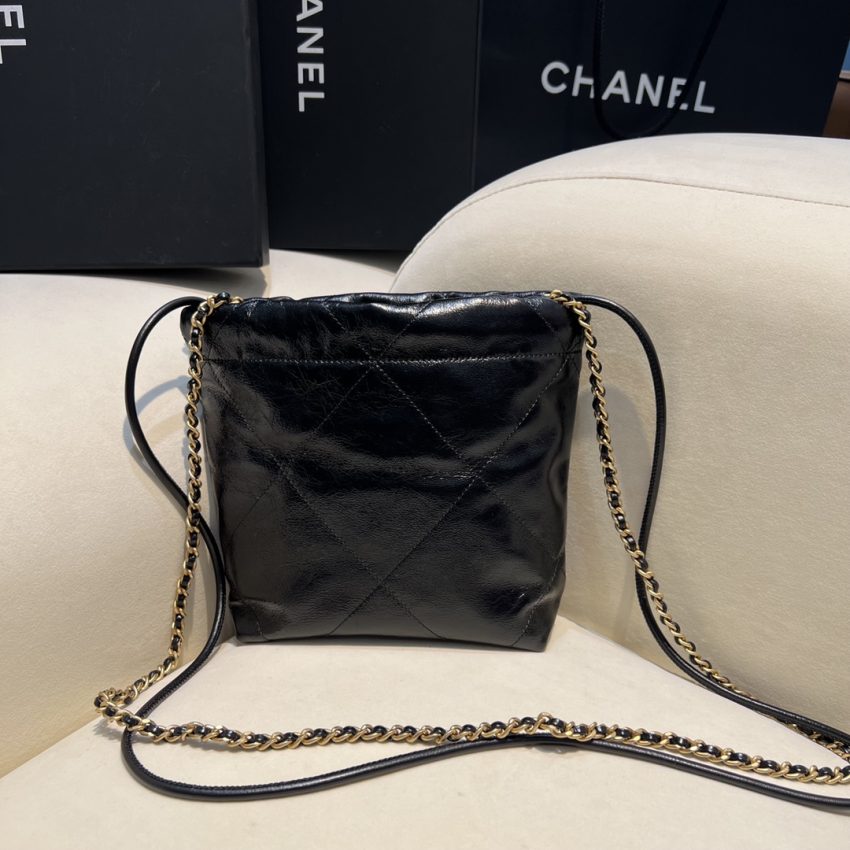 Replica CHANEL 23s Mini Garbage Bag Black 2 Replica CHANEL 23s Mini Garbage Bag Black - 1:1 designer replica handbag