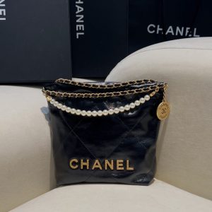 Replica CHANEL 23s Mini Garbage Bag Black 1 Replica CHANEL 23s Mini Garbage Bag Black - high-end fake designer purse