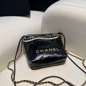 Replica CHANEL 23s Mini Garbage Bag Black 3 Replica CHANEL 23s Mini Garbage Bag Black - premium 1:1 fake handbag model