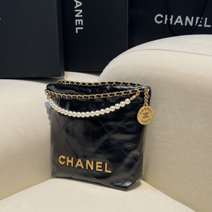 Replica CHANEL 23s Mini Garbage Bag Black 4 Replica CHANEL 23s Mini Garbage Bag Black - best quality luxury bag dupe