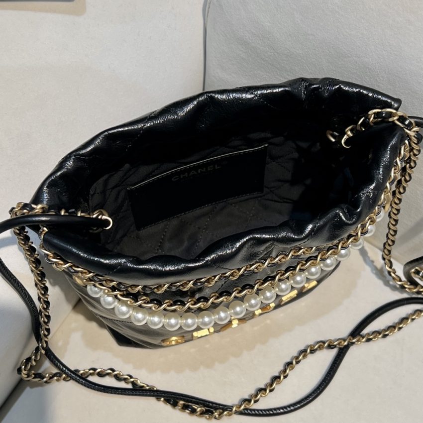 Replica CHANEL 23s Mini Garbage Bag Black 8 Replica CHANEL 23s Mini Garbage Bag Black - realistic designer-inspired fake bag