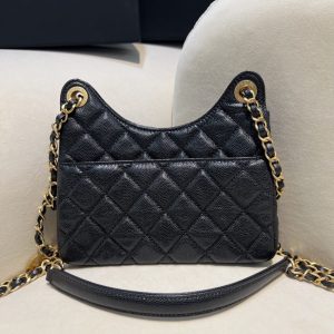 Replica CHANEL 23c Hobo Small Black 2 Replica CHANEL 23c Hobo Small Black - elite superclone designer purse