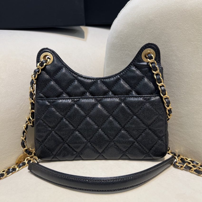 Replica CHANEL 23c Hobo Small Black 2 Replica CHANEL 23c Hobo Small Black - elite superclone designer purse