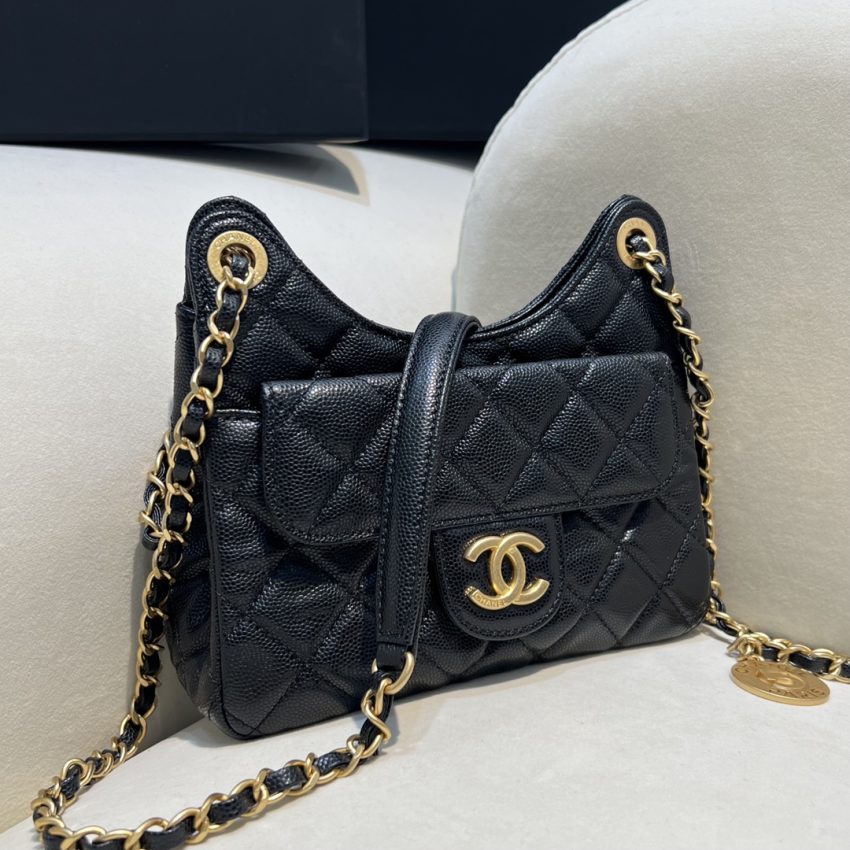 Replica CHANEL 23c Hobo Small Black 3 Replica CHANEL 23c Hobo Small Black - realistic designer-inspired fake bag