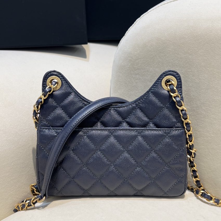 Replica CHANEL 23c Hobo Small Dark Blue 3 Replica CHANEL 23c Hobo Small Dark Blue - 1:1 designer replica handbag