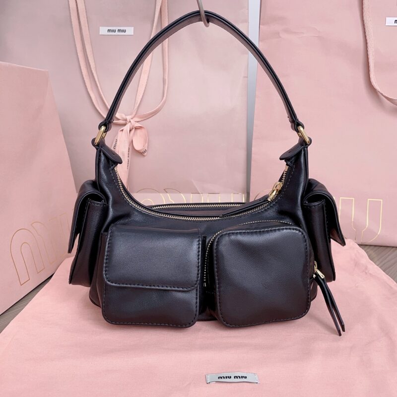 Replica Miu Miu Nappa Pocket Bag Black 6 Replica Miu Miu Nappa Pocket Bag Black - near-authentic luxury replica handbag