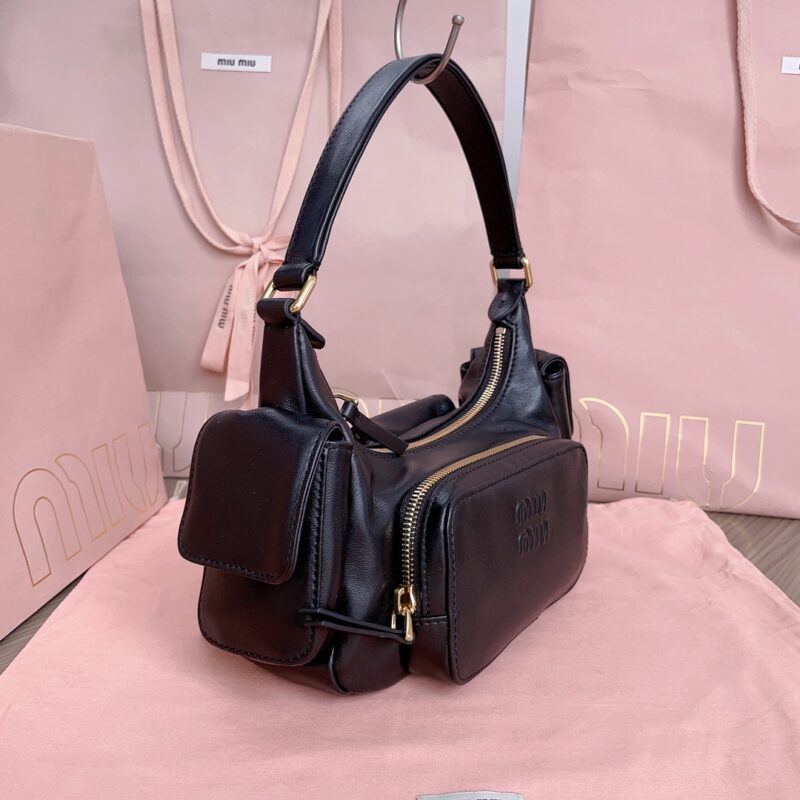 Replica Miu Miu Nappa Pocket Bag Black 2 Replica Miu Miu Nappa Pocket Bag Black - high-accuracy replica luxury purse