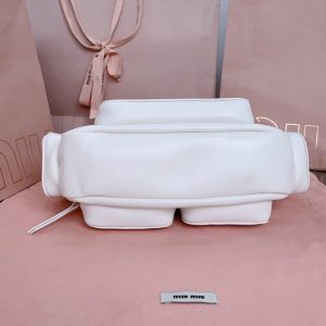 Replica Miu Miu Nappa Pocket Bag White 3 Replica Miu Miu Nappa Pocket Bag White - high-accuracy replica luxury purse