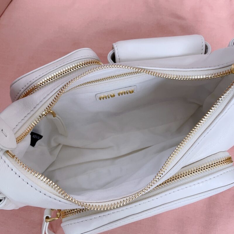 Replica Miu Miu Nappa Pocket Bag White 4 Replica Miu Miu Nappa Pocket Bag White - elite superclone designer purse