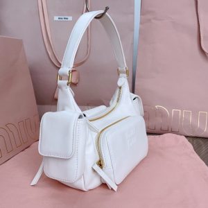 Replica Miu Miu Nappa Pocket Bag White 5 Replica Miu Miu Nappa Pocket Bag White - realistic designer-inspired fake bag