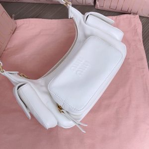 Replica Miu Miu Nappa Pocket Bag White 7 Replica Miu Miu Nappa Pocket Bag White - premium 1:1 fake handbag model