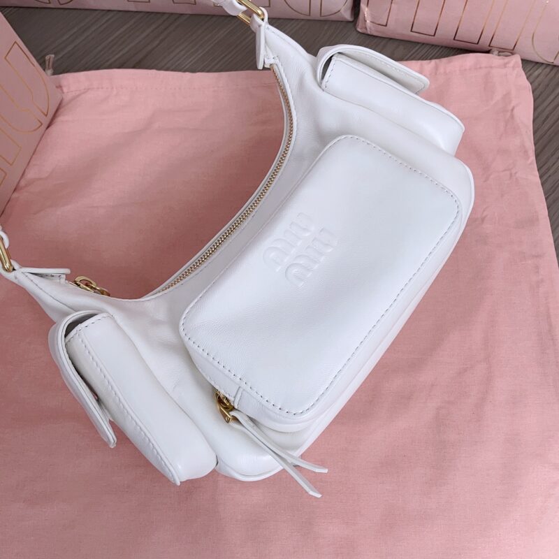 Replica Miu Miu Nappa Pocket Bag White 7 Replica Miu Miu Nappa Pocket Bag White - premium 1:1 fake handbag model