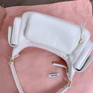 Replica Miu Miu Nappa Pocket Bag White 8 Replica Miu Miu Nappa Pocket Bag White - near-authentic luxury replica handbag