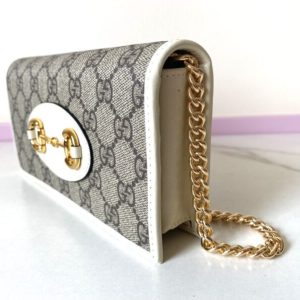 Replica Gucci Horsbet Chain Clutch White 2 Replica Gucci Horsbet Chain Clutch White - top-rated replica designer bag