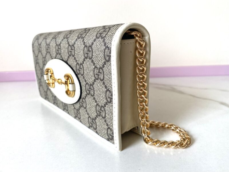 Replica Gucci Horsbet Chain Clutch White 2 Replica Gucci Horsbet Chain Clutch White - top-rated replica designer bag