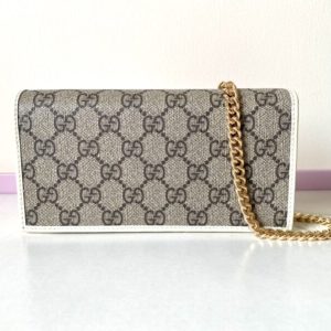 Replica Gucci Horsbet Chain Clutch White 3 Replica Gucci Horsbet Chain Clutch White - 1:1 designer replica handbag