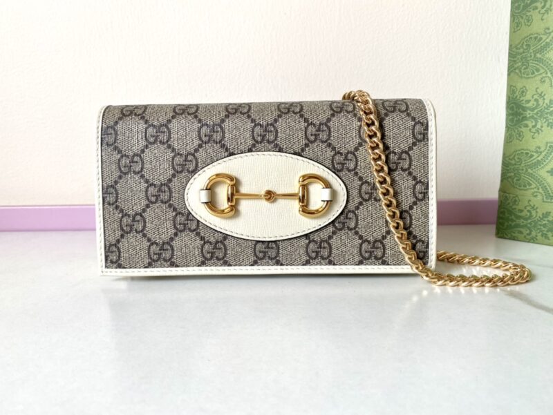 Replica Gucci Horsbet Chain Clutch White 9 Replica Gucci Horsbet Chain Clutch White - high-accuracy replica luxury purse