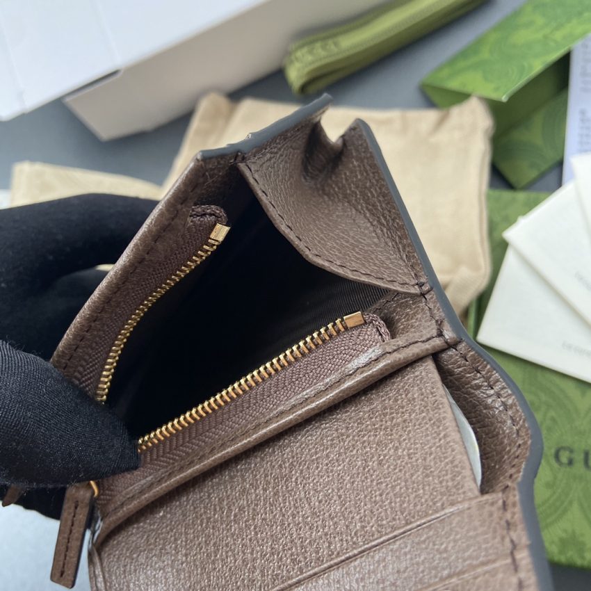Replica Gucci Ophidia Compact Brown Wallet 7 Replica Gucci Ophidia Compact Brown Wallet - high-end fake designer purse
